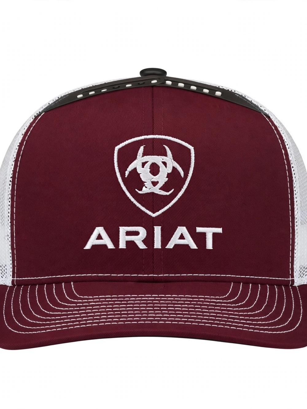 Ariat Burgundy Trucker Hat - Mesh Snapback Cap - Richardson - Western Rodeo Cap